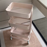宜家（IKEA）拉斯克家居小推车置物架移动茶水桌书包架客厅厨房收纳架 【新品】大号35×45×77cm｜粉红色 实拍图