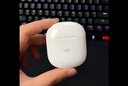 爱国者（aigo）无线蓝牙耳机T50超长续航70小时游戏运动降噪耳机半入耳式适配于小米苹果手机 开盖既连|听觉盛宴-白色 实拍图