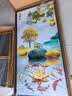 Sixpoetry 客厅装饰画现代简约沙发背景墙壁画轻奢三联晶瓷画大气高档挂画 福禄纳财（铝合金外框） 镶钻画左右50*70+中间100*70亮面 实拍图