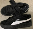 彪马（PUMA）复古增高厚底松糕鞋板鞋女运动休闲鞋PLATFORM406748 黑色-白-金色-03 37 实拍图