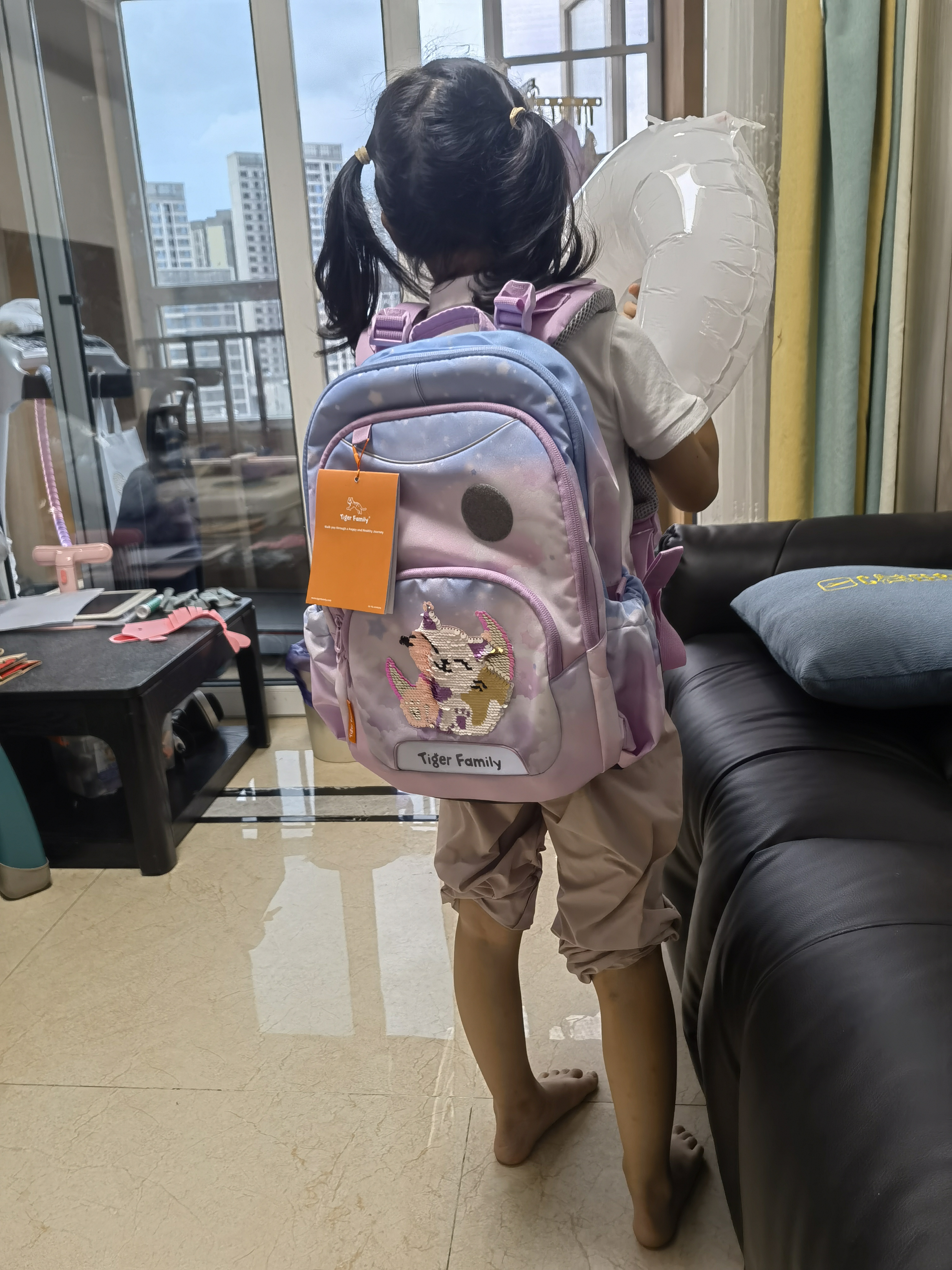 TigerFamily虎米小学生书包1-3年级儿童入学背包男女孩护脊大容量双肩包 实拍图