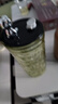 玻璃吸管水杯新款高颜值小熊吸管杯办公室家用钻石杯可爱创意杯子 钻石小熊【绿色】 330ml 实拍图