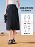 香影a字工装半身裙女2026夏装新款藏青中长抽绳气质高腰开叉裙子 藏青 S 实拍图
