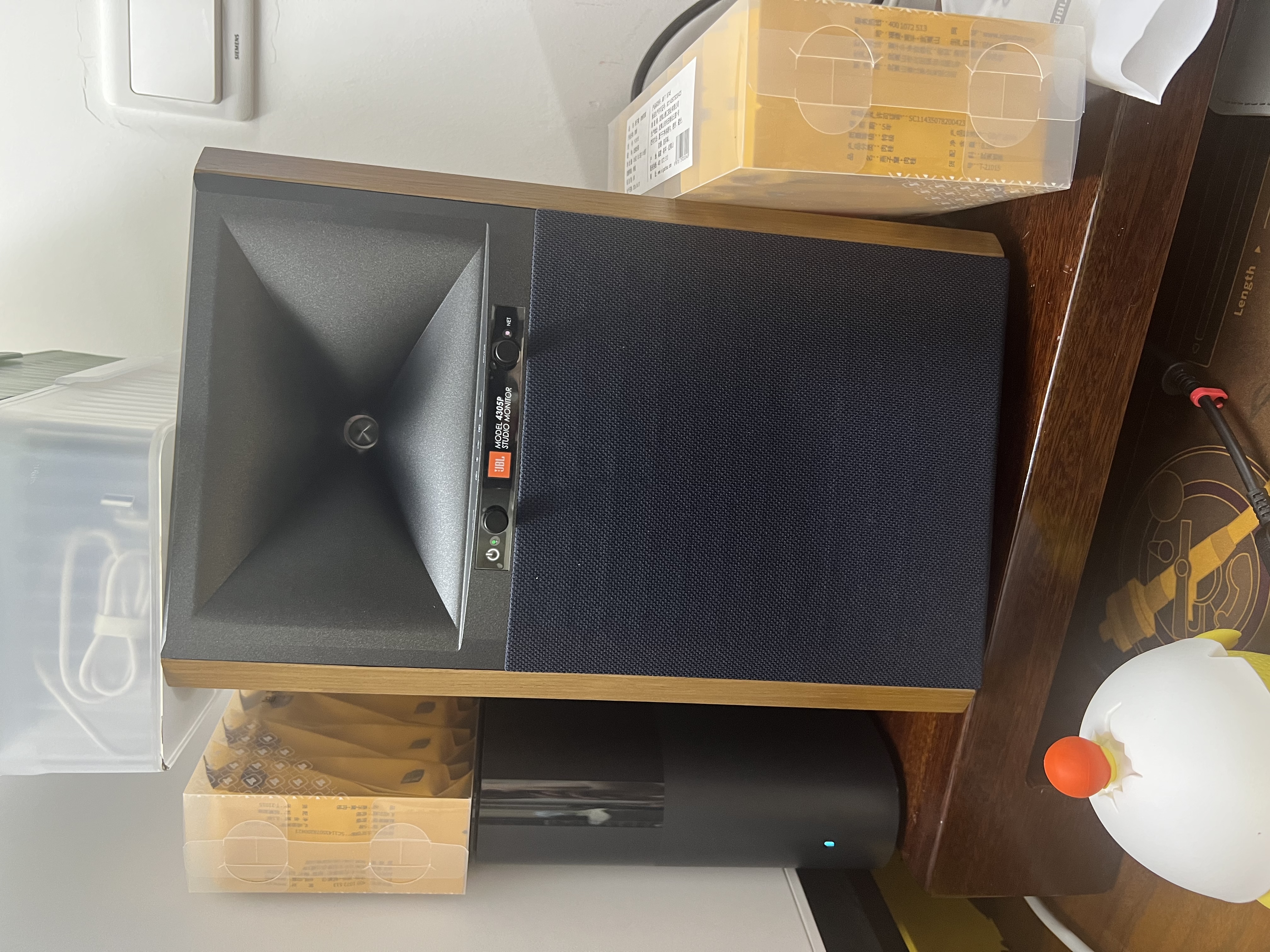 JBL 4305P胡桃木棕HIFI音响播放器2.0发烧级有源桌面音箱内置功放电脑数码电视监听书架箱 实拍图