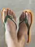 havaianas哈唯纳Brasil Logo巴西元素夹脚人字拖夏情侣拖鞋 1740-流行黄色 41-42 巴西码 实拍图