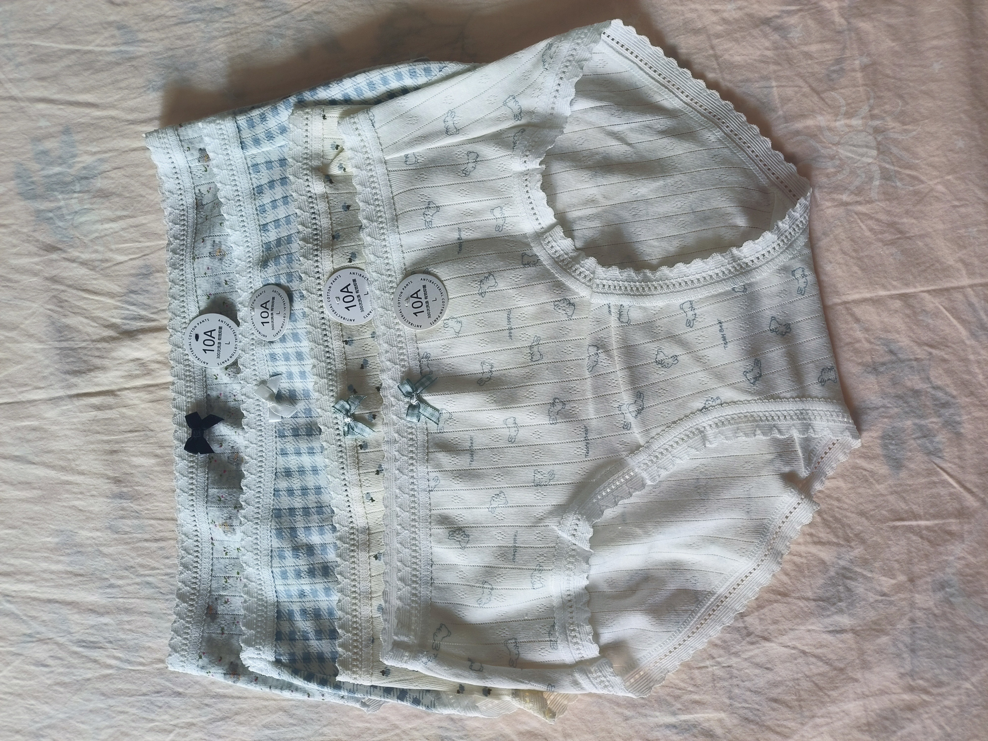 FitonTon无痕内裤女全纯棉10A级抑菌少女内裤薄款大码三角短裤4条 实拍图