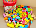 Hape(德国)儿童积木玩具桶装80粒进口山毛榉数字字母生日礼物E8402 实拍图