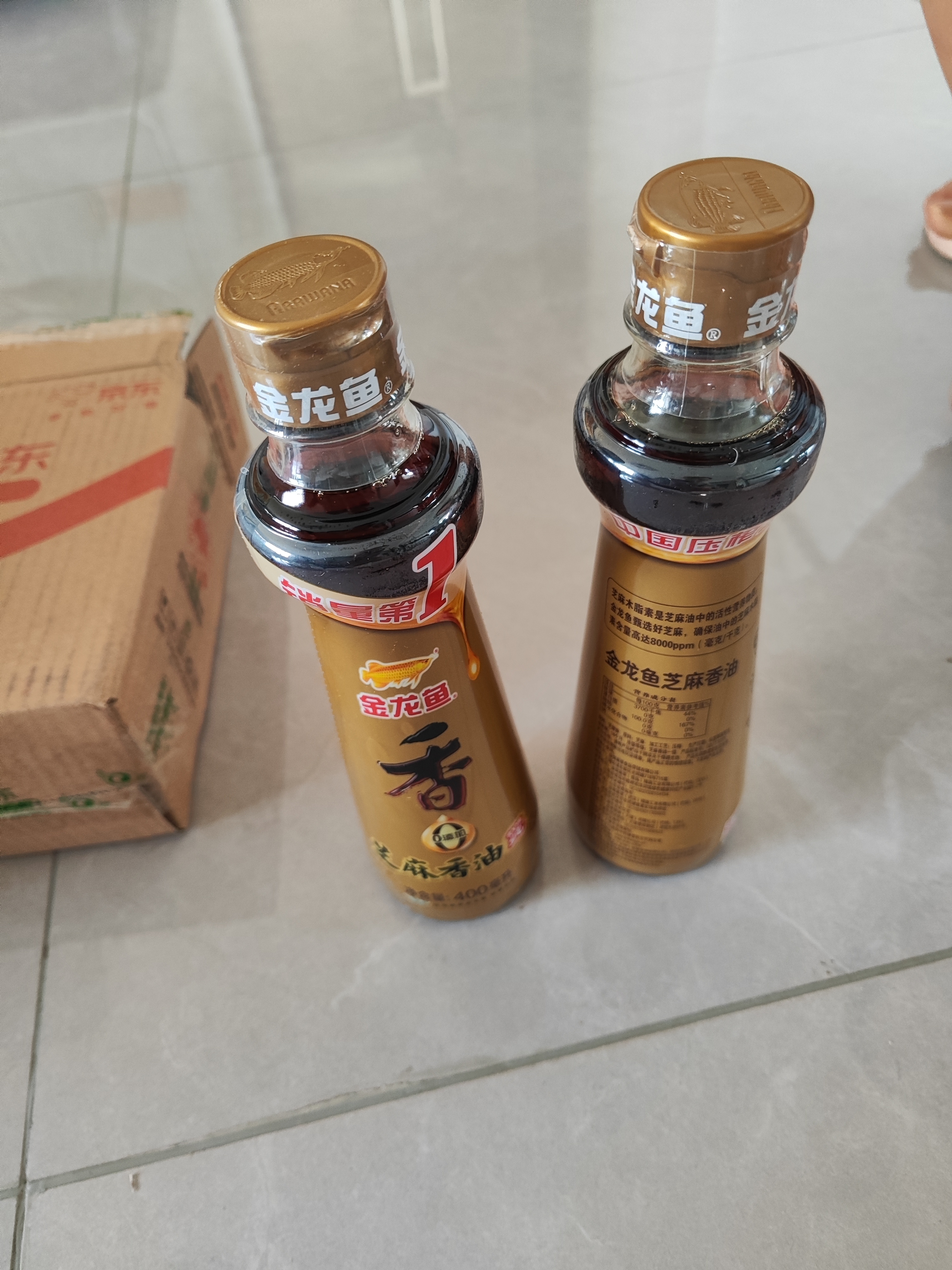 金龙鱼纯芝麻香油组合装400ml*2 实拍图