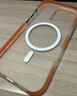猩球卫士高级感防指纹适用Apple/苹果iPhone16Pro磁吸瓦楞手机壳超薄行李箱条纹保护套磨砂MagSafe外壳橙 实拍图