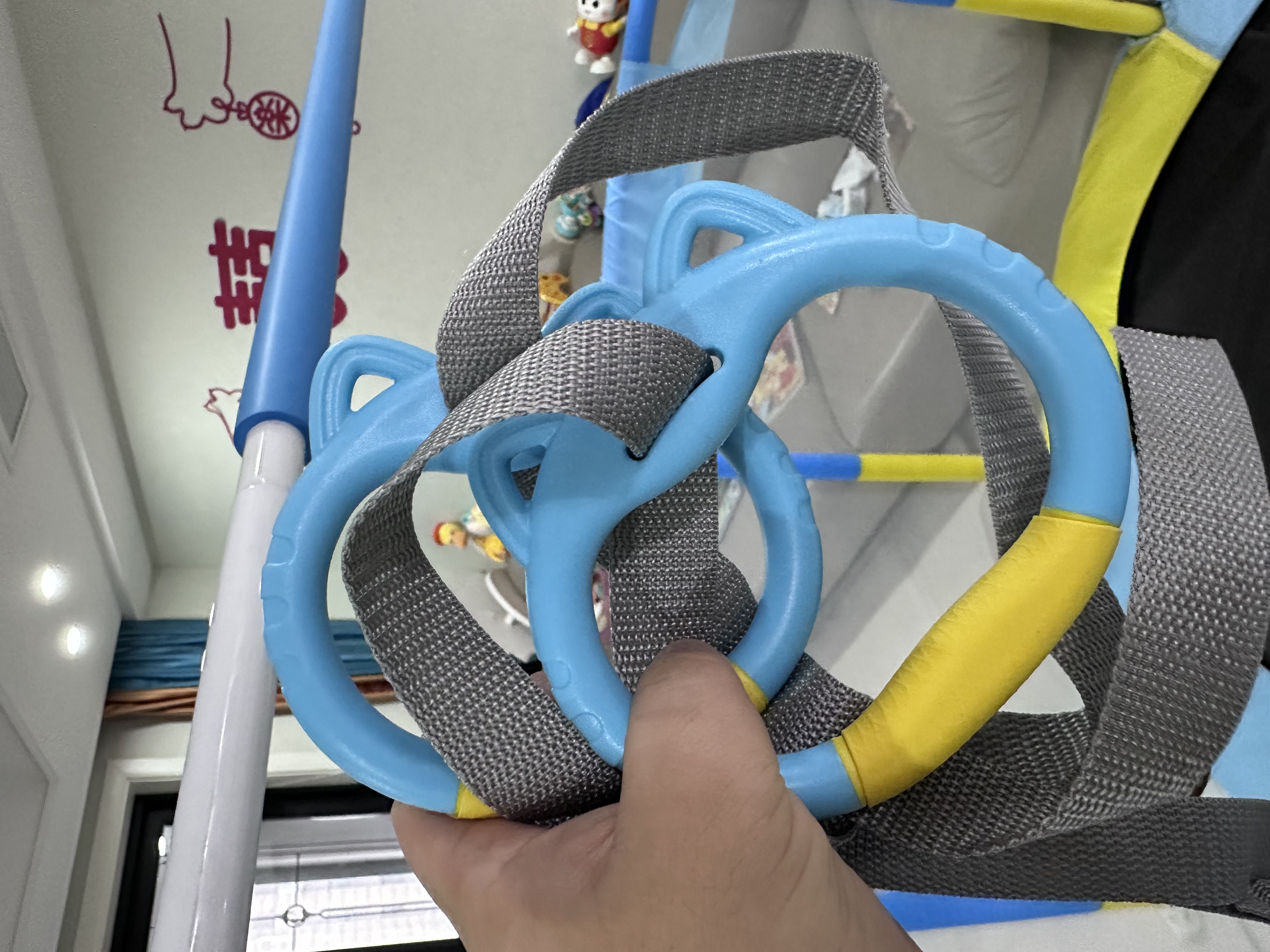 曼迪卡威蹦蹦床室内家用儿童1-3-10岁宝宝砰砰跳跳床小孩蹭蹭床玩具礼物 1米 秋千颜色随机 加厚护网/吸盘静音防滑腿 实拍图