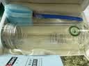 思宝（SIBAO） 思宝玻璃杯高山流水双层口杯隔热自然沉淀泡茶杯商务车载办公杯 2号(350ml)（90%客户的选择） 实拍图