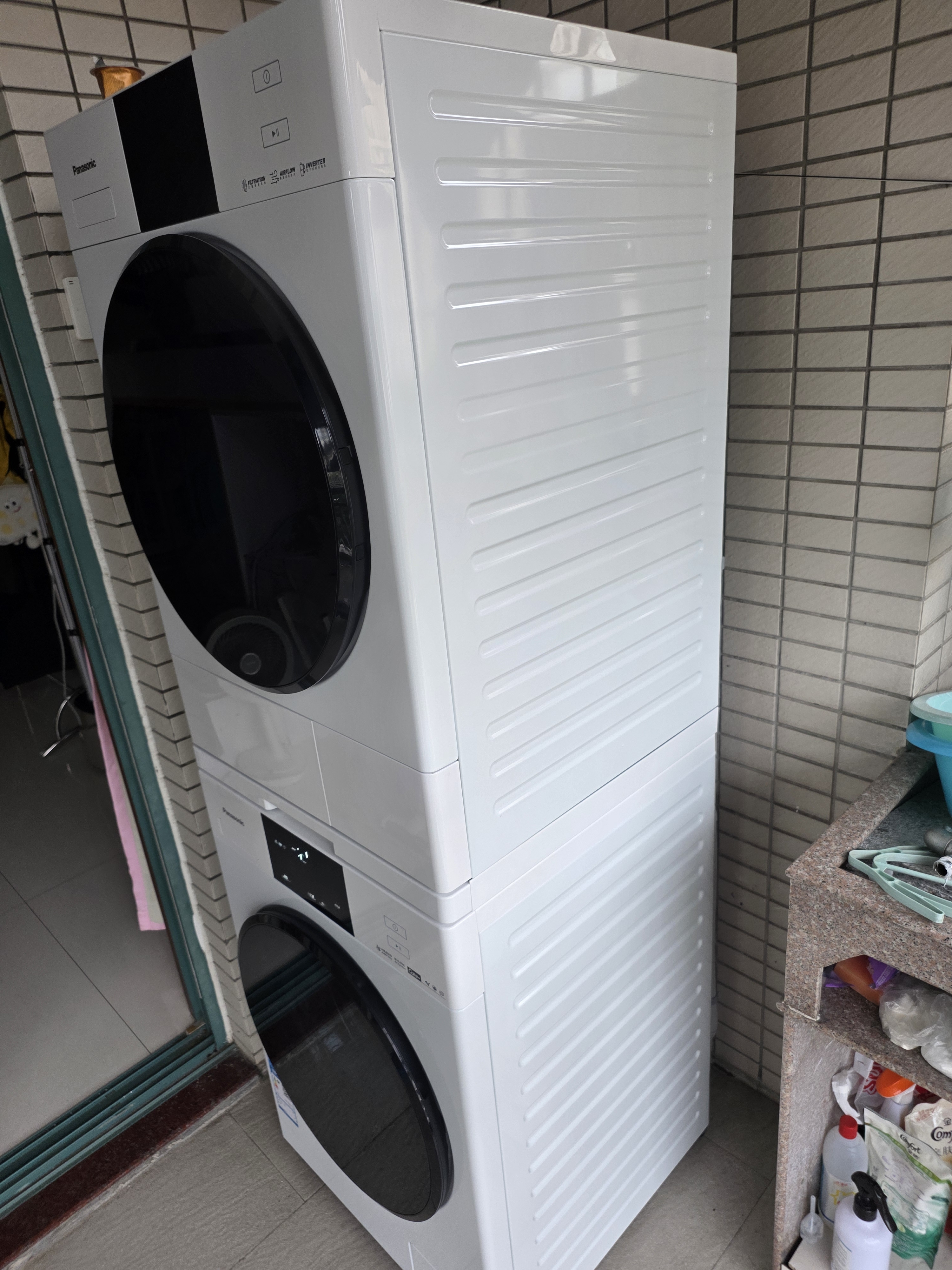 松下（Panasonic）白月光4.0Ultra MAX洗烘套装12KG滚筒洗衣机全自动+12KG变频热泵烘干机 家用大容量 8572N+8572NR 实拍图