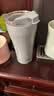 膳魔师（THERMOS）便携电动搅拌杯咖啡杯新款陶瓷涂层车载办公室保温杯高颜值水杯子 膳魔师-冰湖蓝【395ml】+蓝色杯套 实拍图