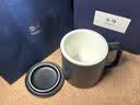叁旬 马克杯陶瓷泡茶杯带过滤内胆家用办公室茶水分离杯男女礼品杯子 印象个人杯【禅风黑】 实拍图
