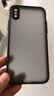暴走 适用苹果x/xs手机壳 iPhoneX/XS保护套镜头全包防摔防指纹魔方硅胶直边撞色透明磨砂男女款黑 实拍图