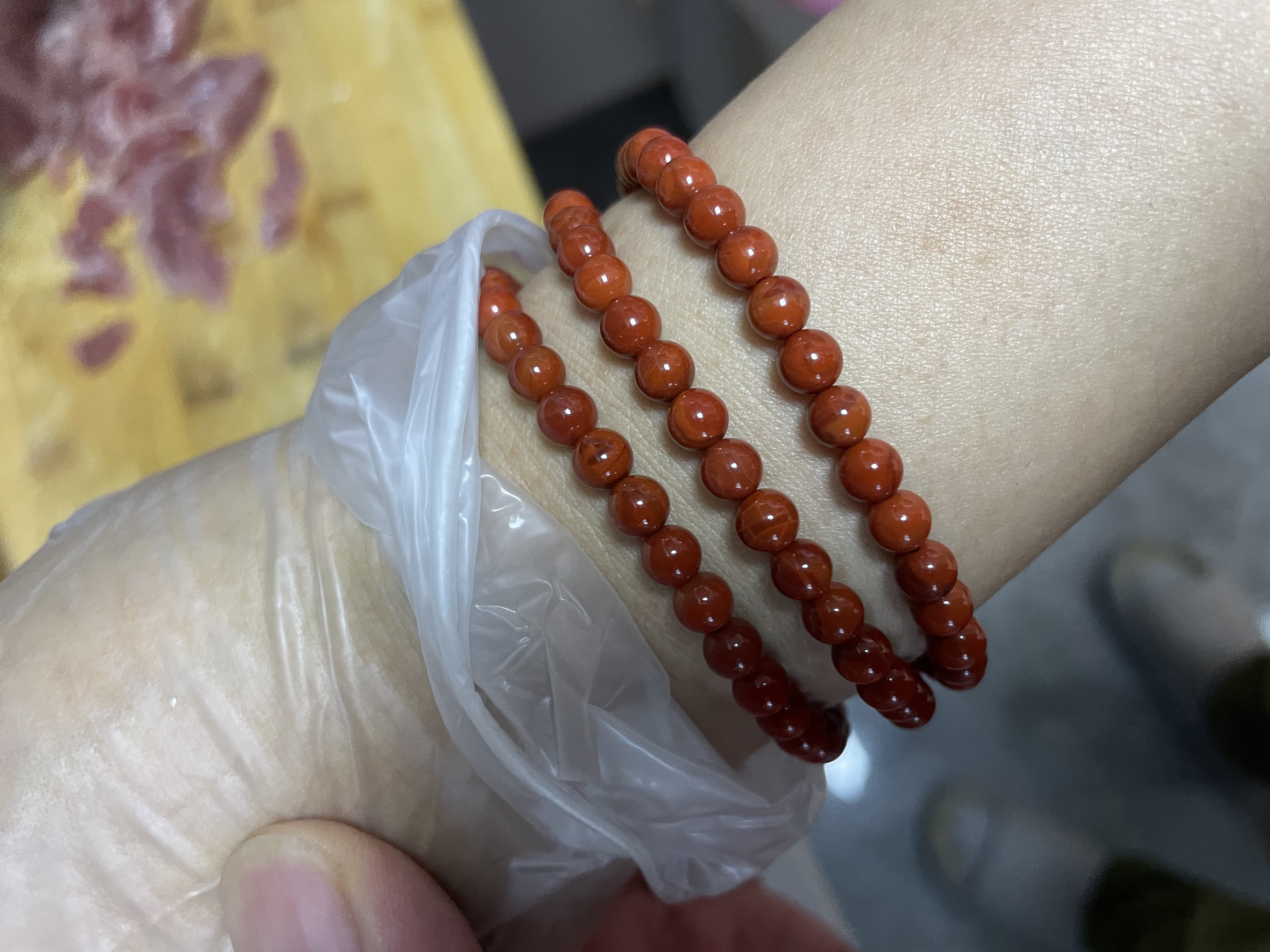 石玥珠宝精品5-5.5mm凉山南红玛瑙手串转运珠手链项链男女士款 水晶玛瑙 实拍图