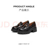 百丽七夕礼物海鸥乐福女英伦小皮鞋春夏通勤单鞋JD007 黑色-亮面 35 实拍图