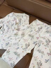 嫚熙（EMXEE）睡衣春夏季孕妇装衣服裤子哺乳待产产后月子服家居服套装弹力丝麻 小公主的花园梦-长袖长裤两件套（含哺乳口） XL 实拍图