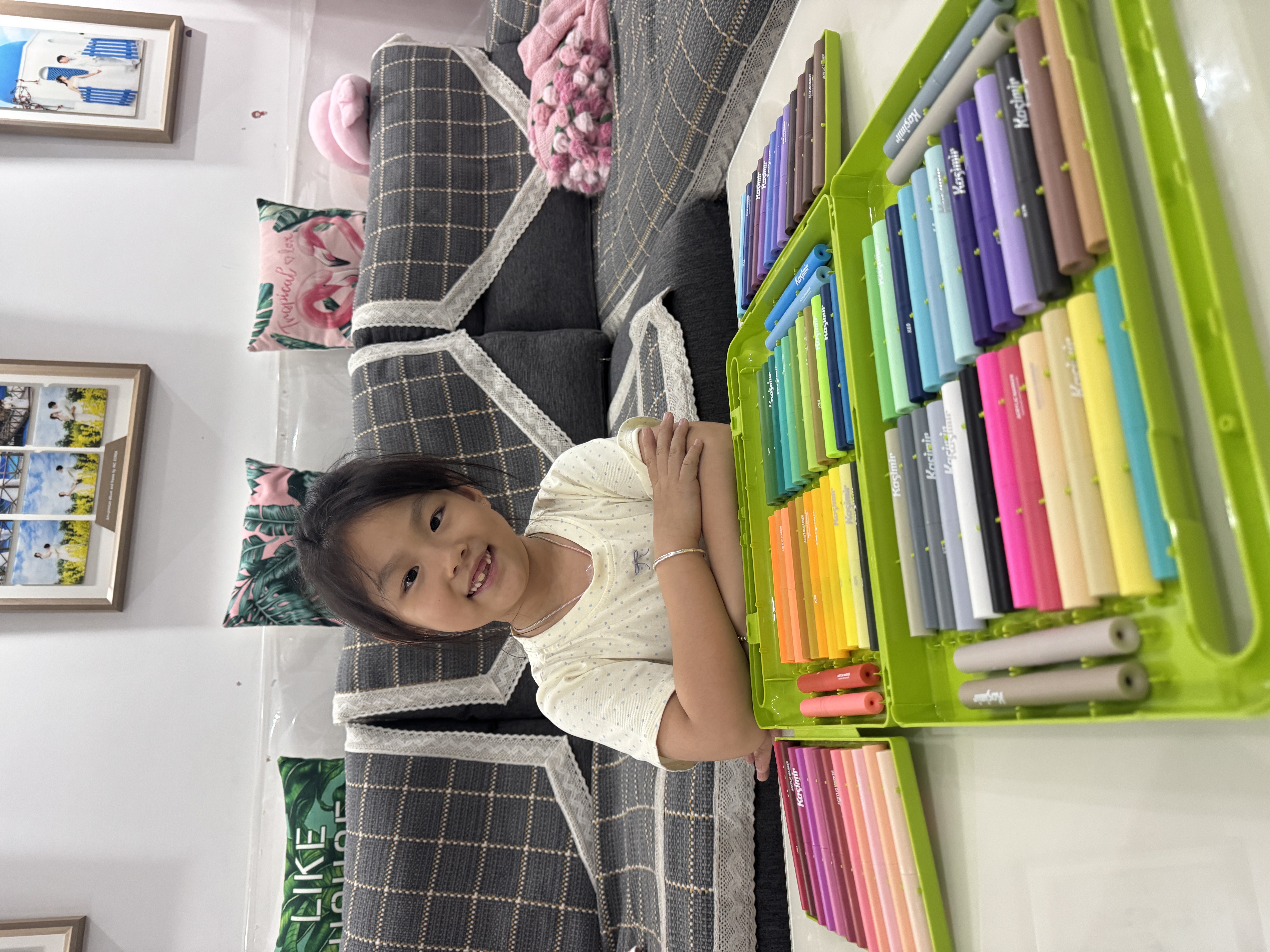 卡西米尔【开学文具】60色mini小彩盒直液式丙烯马克笔软头不透纸画笔水彩笔生日礼物拍立得相纸涂鸦笔 实拍图