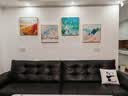 艺环宇四景逸情餐厅装饰画奶油风沙发背景墙组合画唯美风景客厅新款挂画 实拍图