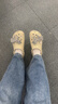 卡骆驰（CROCS）白鹿同款云朵洞洞鞋|206750 骨白色-2Y2 37/38(240mm) 实拍图