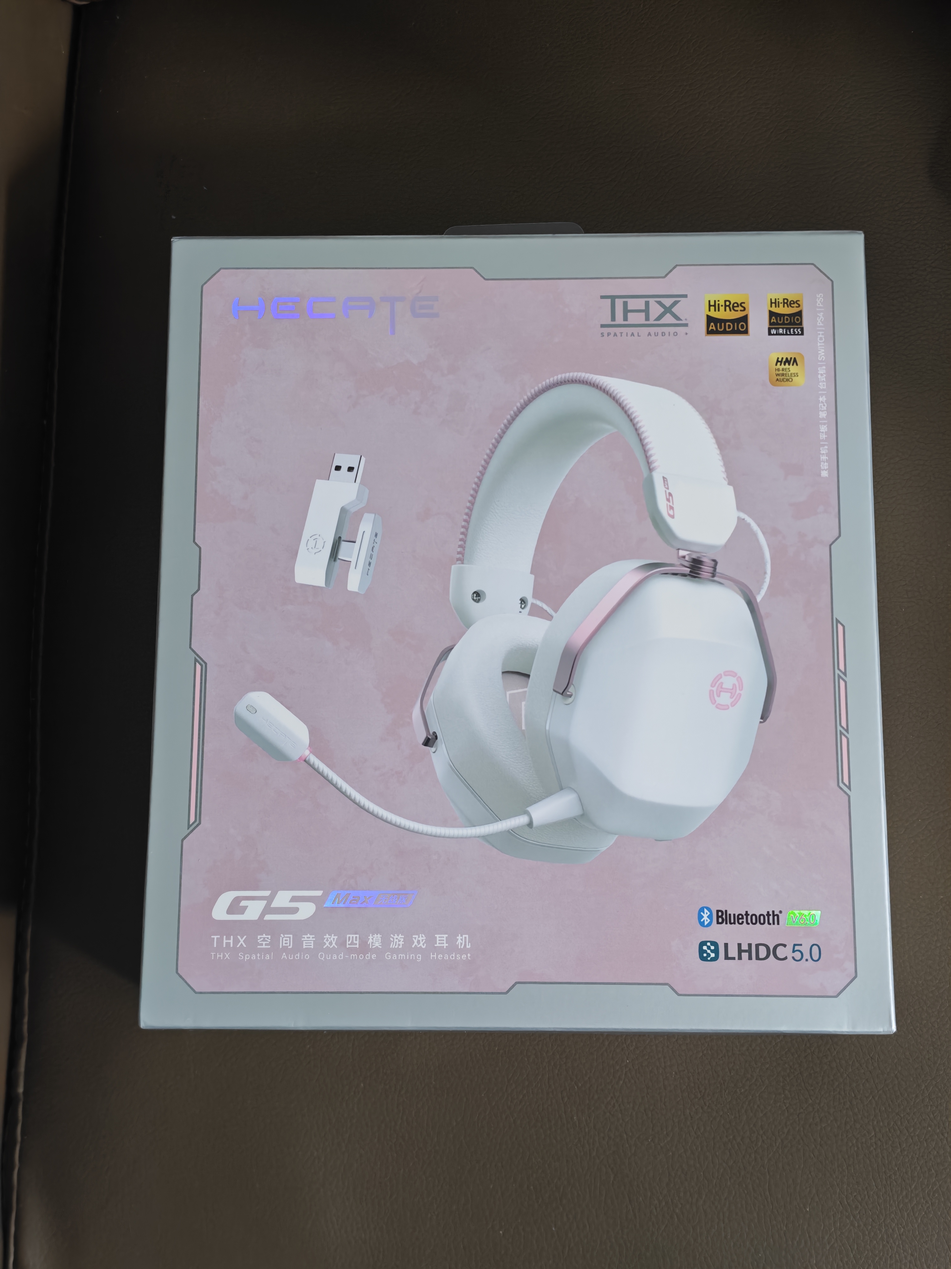 漫步者（EDIFIER）HECATE G5 MAX无线版 2.4G有线蓝牙四模THX音效头戴式无线耳机电竞游戏电脑专用三角洲FPS吃鸡粉色 实拍图