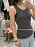 优衣库罗纹背心男装26春夏新款482759 08 深灰色 XS 实拍图