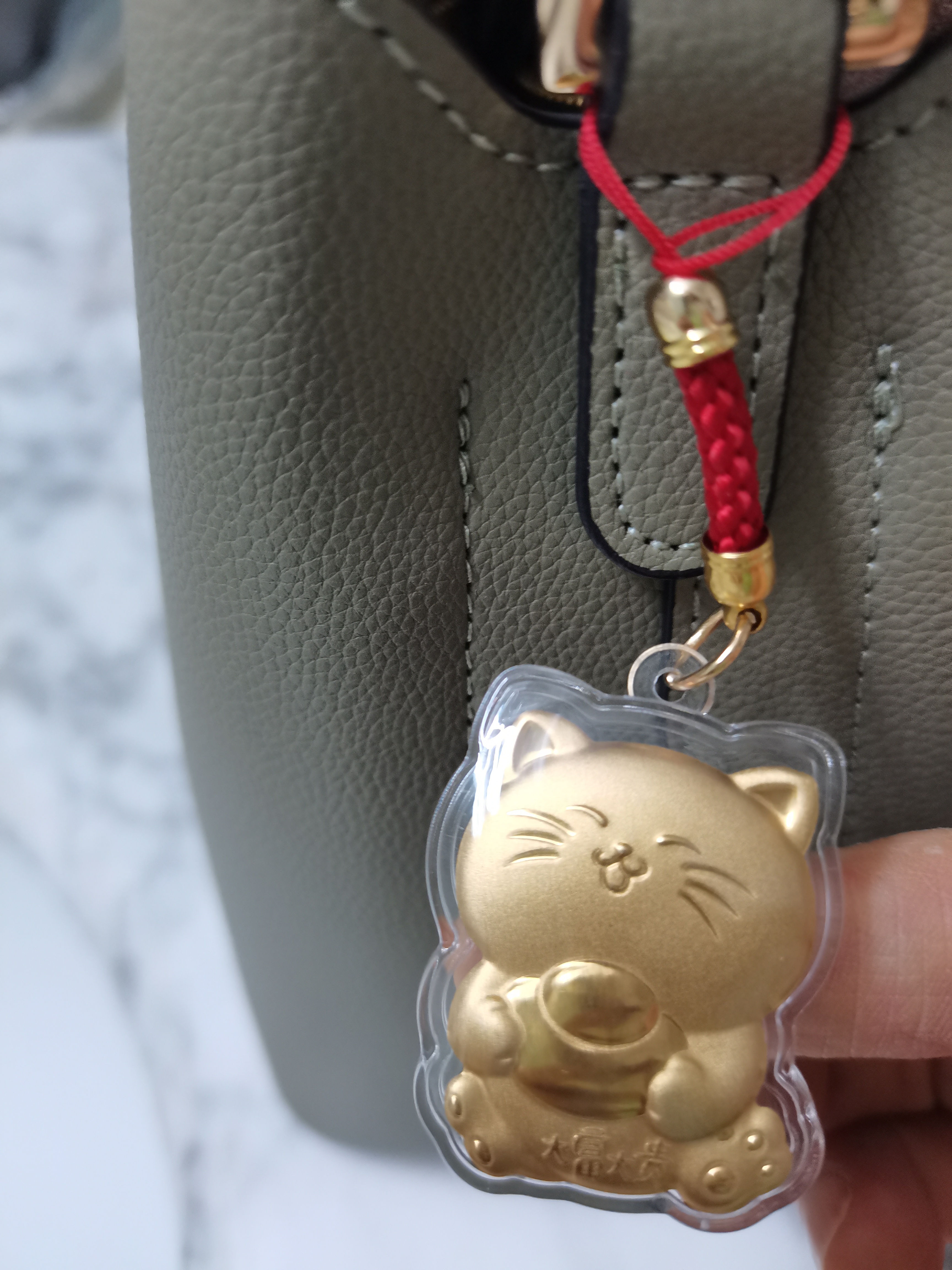 开运招财猫御守元宝猫吊坠手机链挂件钥匙扣御守护身项坠包包挂饰手机壳小饰品手机挂绳 元宝猫挂饰【两个】 实拍图
