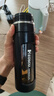 恩尔美（nRMEi）水杯男士大容量茶杯便携车载办公防摔耐高温茶水分离泡茶玻璃杯子 商务黑420ml【茶水分离+提绳】 实拍图