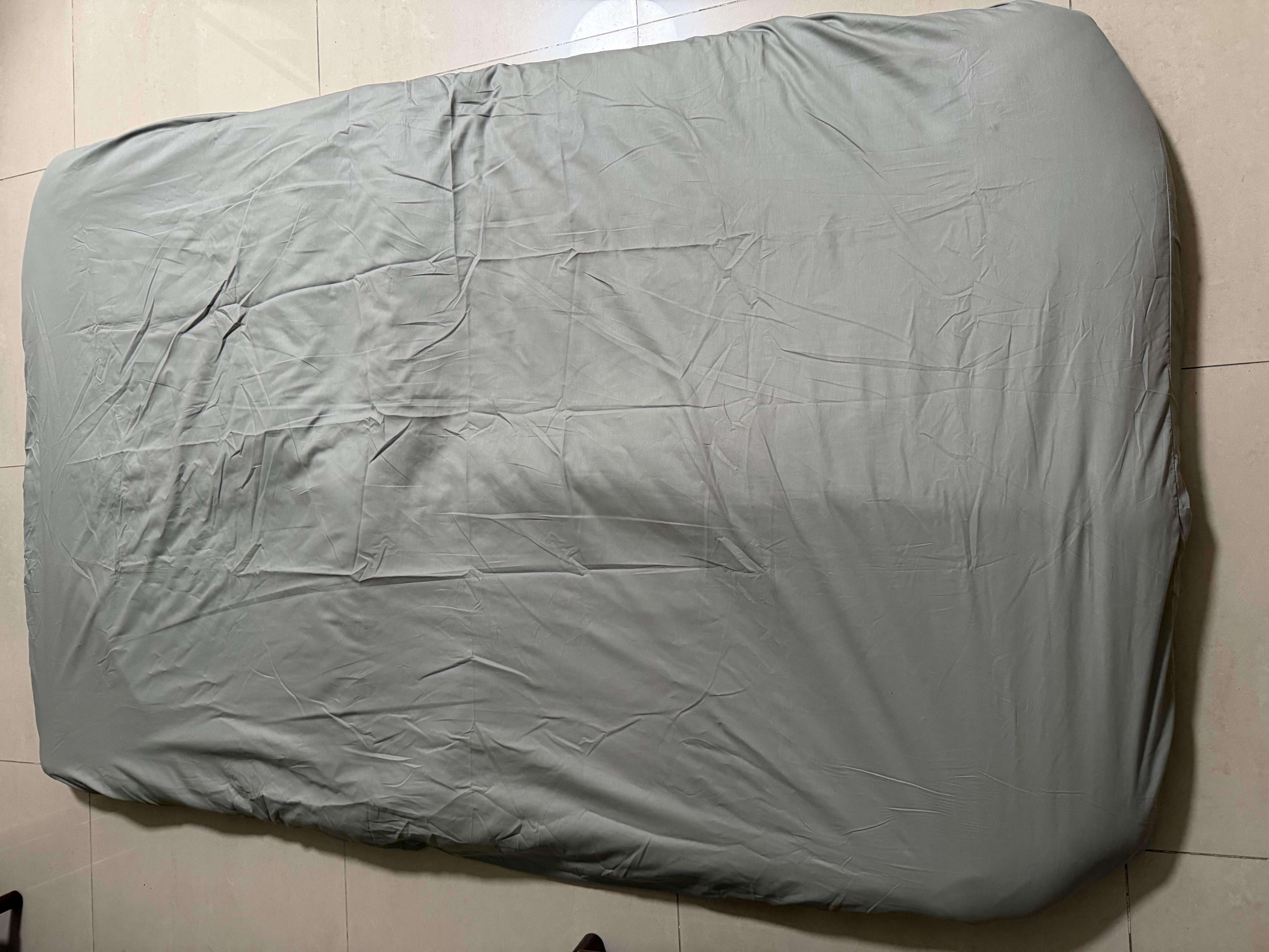 无印良品A类100%全棉床笠单件 床垫保护套防滑床单纯棉全包床套罩1.2x2米 实拍图