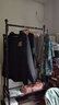 四季沐歌晾衣架落地卧室家用挂衣架室内挂衣架晒衣服架可移动多功能衣帽架 【特粗32管】黑色80cm 实拍图