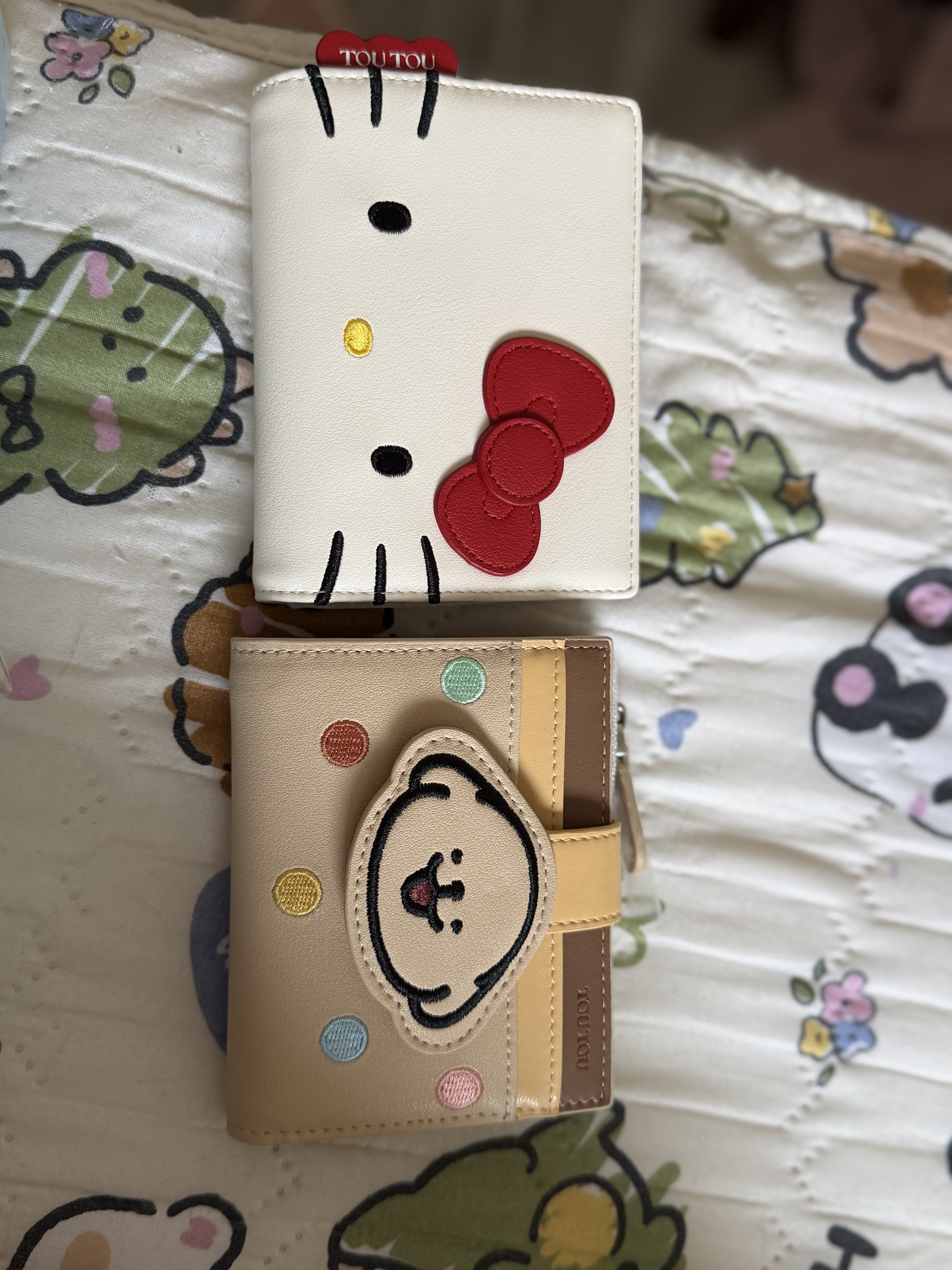 toutou线条小狗联名牛皮零钱包收纳卡包多卡位女孩闺蜜生日礼物送女友 实拍图