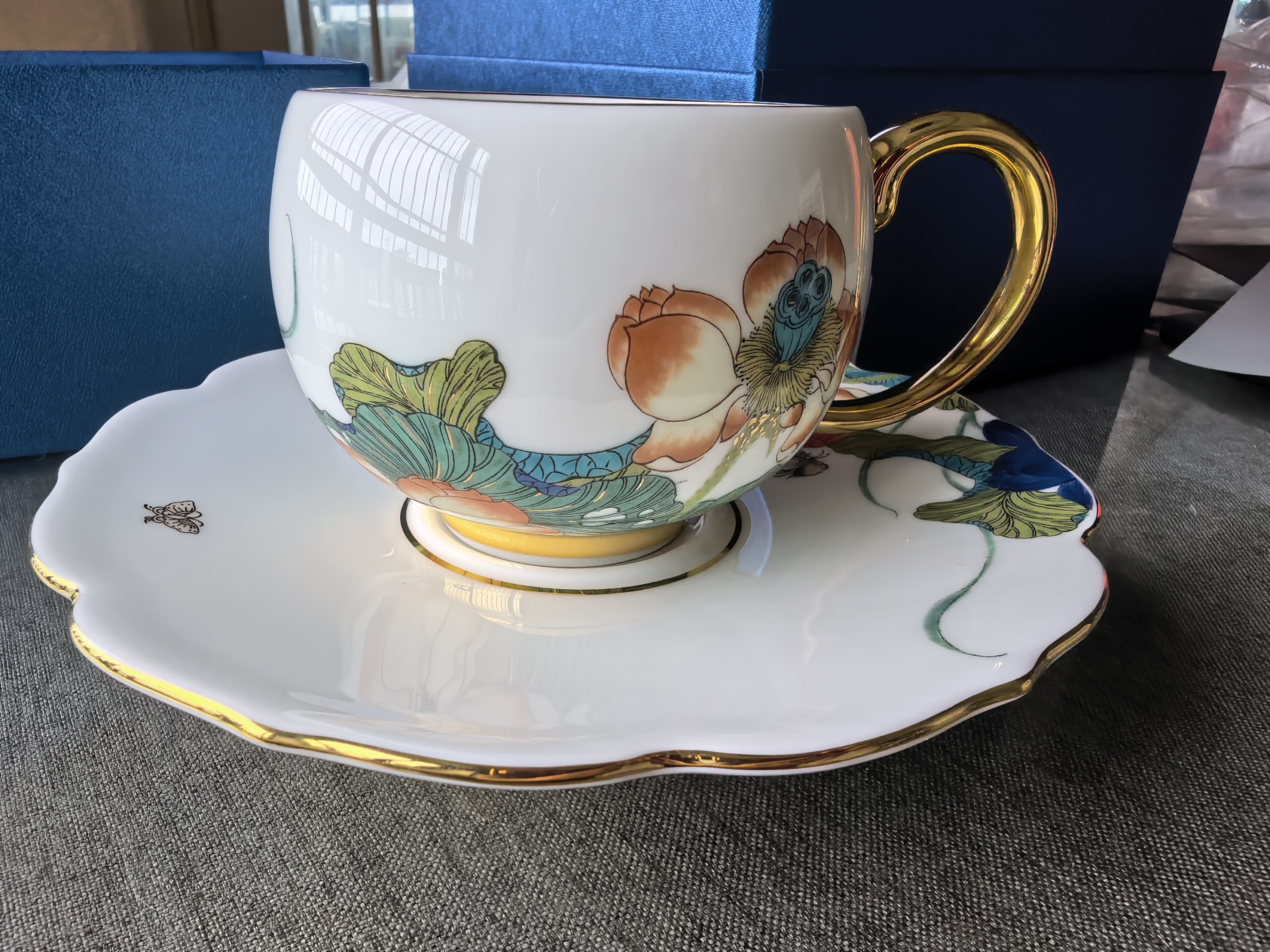 永丰源（auratic）幸福和鸣2头咖啡杯套装 下午茶180ml陶瓷办公家用 杯子高端礼物 2头咖啡杯 实拍图