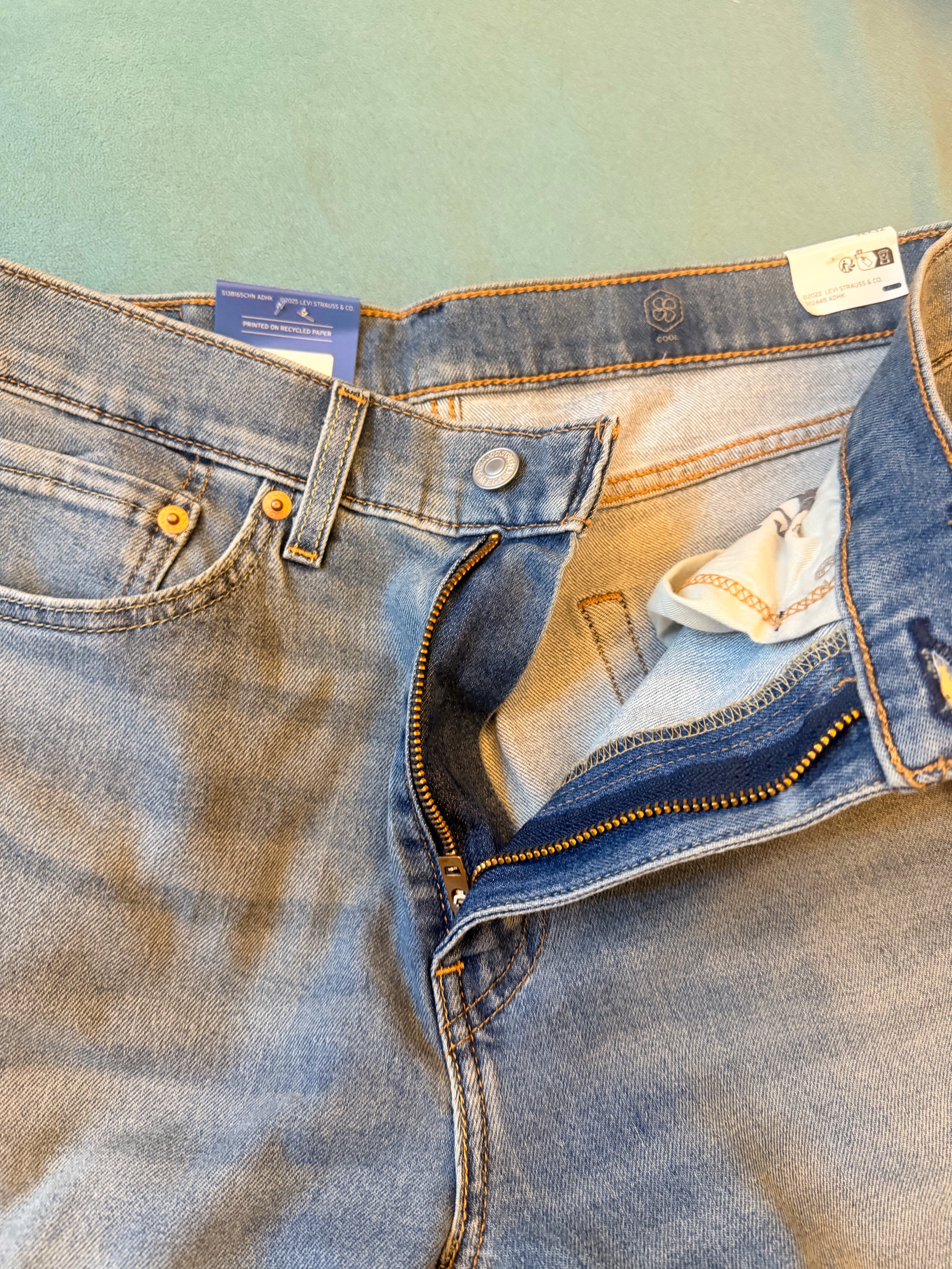 Levi's李维斯冰酷系列26年春夏新款牛仔裤男直筒凉感防晒夏薄款505裤子 蓝色 32 (32) 实拍图