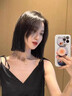 千丝雅假发女士全头套真人发丝隐形自然蓬松锁骨发高端全真发可扎假发套 双递针【自然色】30cm 中发 气质中分款 实拍图