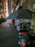 电动车遮阳雨伞快拆可折叠电瓶车雨棚蓬防晒挡雨踏板摩托车防雨伞 无支架【黑色羽毛】加长-黑胶 实拍图