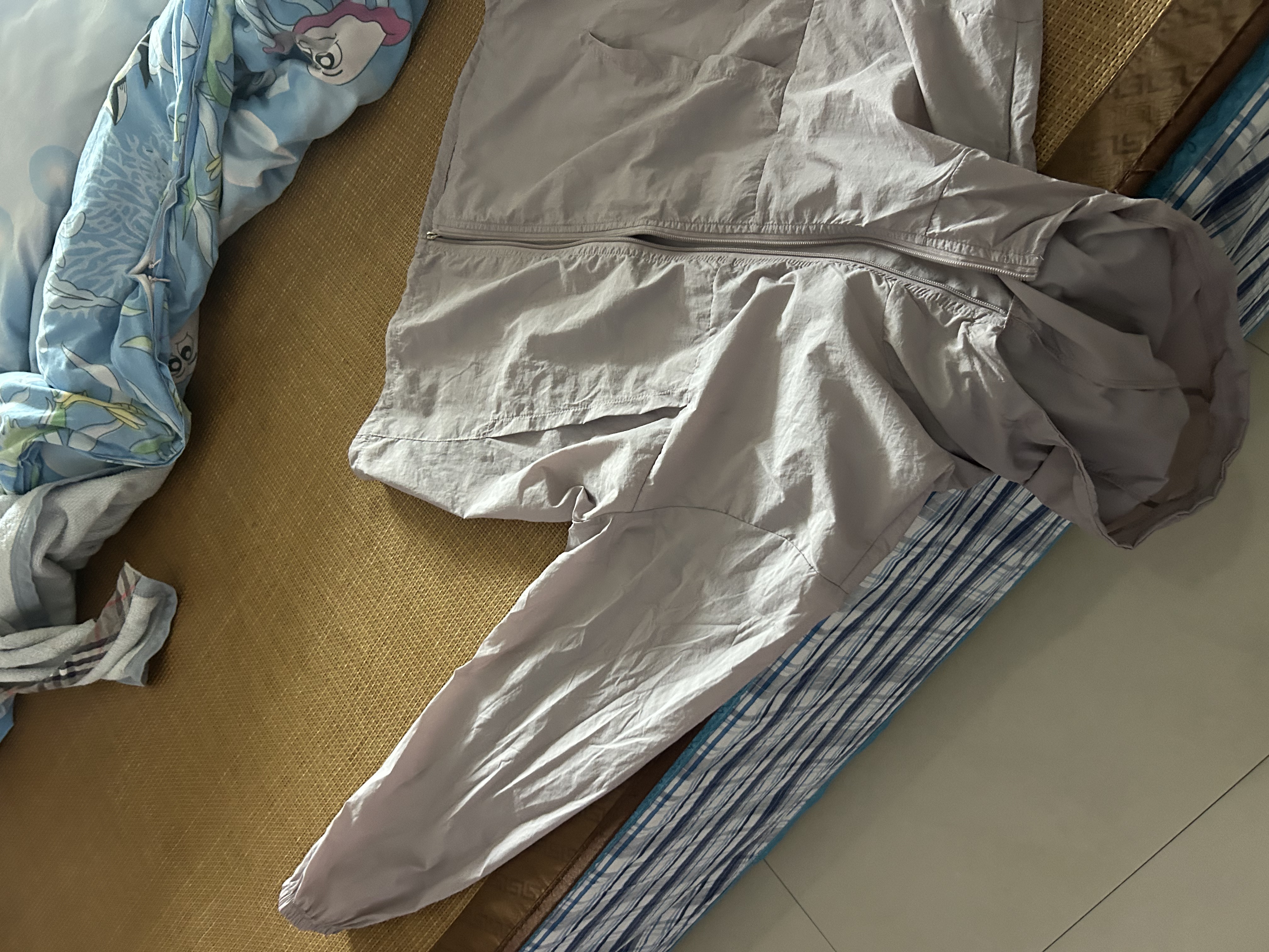 凉感女士防晒衣夏季透气连帽薄款短外套韩版长袖宽松洋气【152】 紫色 XL 【建议135-155斤】 实拍图
