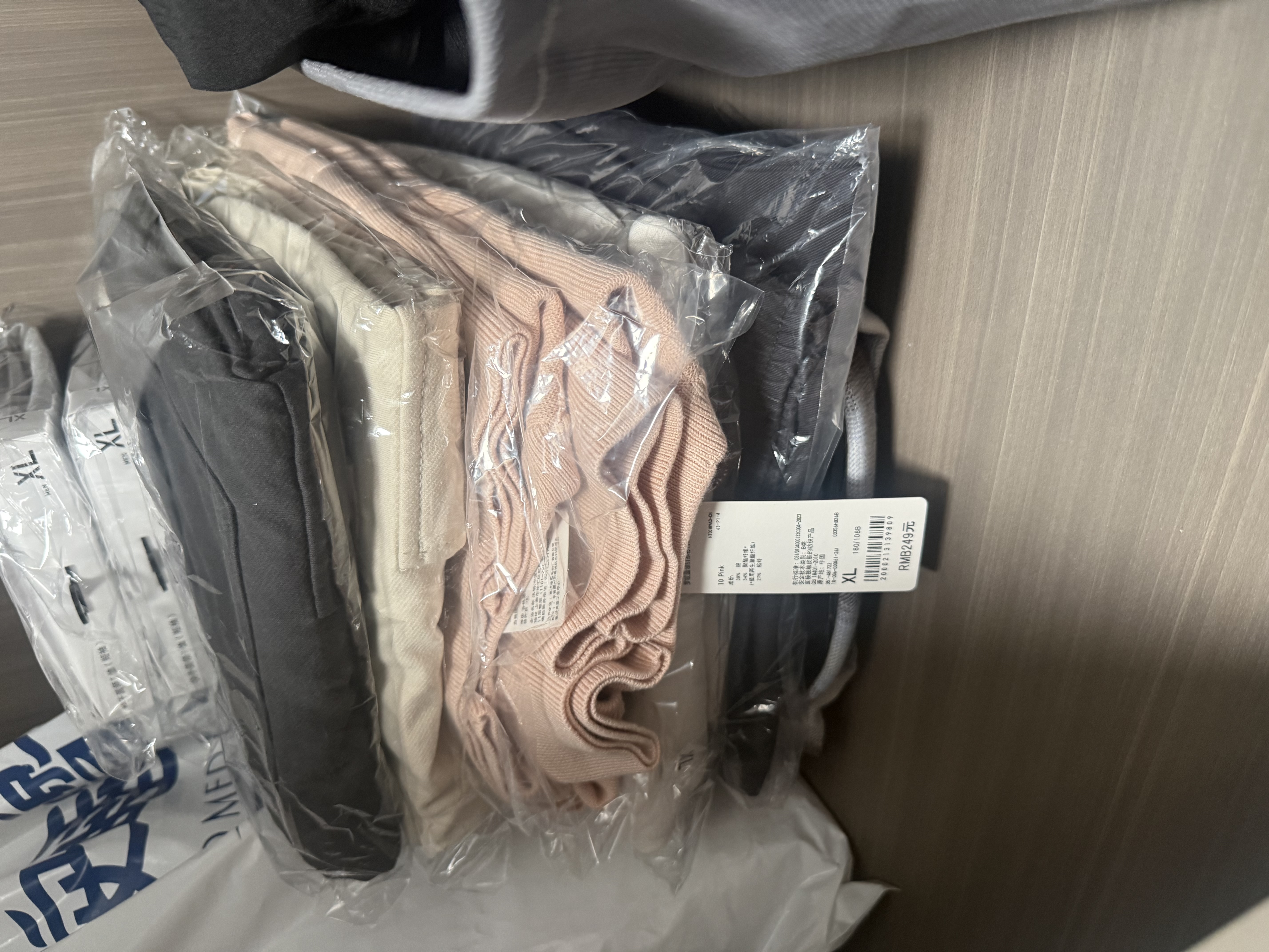 优衣库法兰绒格子衬衫/长袖男女装衬衣薄外套481225 481225/30浅米色 XL 实拍图