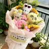 京东鲜花小狗玩偶花束向日葵永生花生日礼物送女朋友闺蜜儿童老师毕业礼物 实拍图