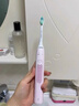 飞利浦（PHILIPS）声波电动牙刷钻石3系【囤货装4刷头】5倍洁齿5种模式 生日礼物情侣送女友 HX5171/04 淡粉色 实拍图