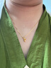 中国黄金（CHINA GOLD）郁金香黄金吊坠女款2026金镶玉吊坠七夕情人节礼物送女友老婆生日 足金如花似郁吊坠+赠镀金银链【今/次日达】 实拍图