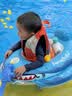 swimbobo婴儿游泳圈卡通戏水儿童 带水枪宝宝坐艇游泳坐圈K2006S鲨鱼款式 实拍图