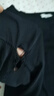 【100%纯棉T】V领t恤女士夏装新款短袖中年打底衫修身百搭上衣 黑色 L 【建议95-110斤】 实拍图