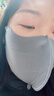 新款防晒口罩女夏季防护紫外护眼角透气孔面罩高颜值冰丝脸罩 高级灰-带孔【活动专享】 1个【实惠装】 实拍图