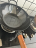 王源吉 熟铁锅炒锅精铸铁无涂层不锈不粘炒菜锅具燃气灶电磁炉通用 32cm 实拍图