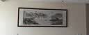 六画流水生财山水画靠山图客厅装饰画国画办公室风景挂画书房茶室壁画 流水生财A1 70*190cm宣纸锦绫+有机玻璃+胡桃色实木框（热卖款） 实拍图