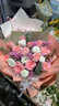 馨仪鲜花速递玫瑰向日葵康乃馨花束送女友生日礼物全国同城配送 11朵粉玫瑰混搭花束 实拍图