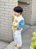 嘟嘟家儿童针织外套女童秋冬萌趣开衫外穿男童外衣柔软保暖宝宝衣服时尚 杏色 100 实拍图
