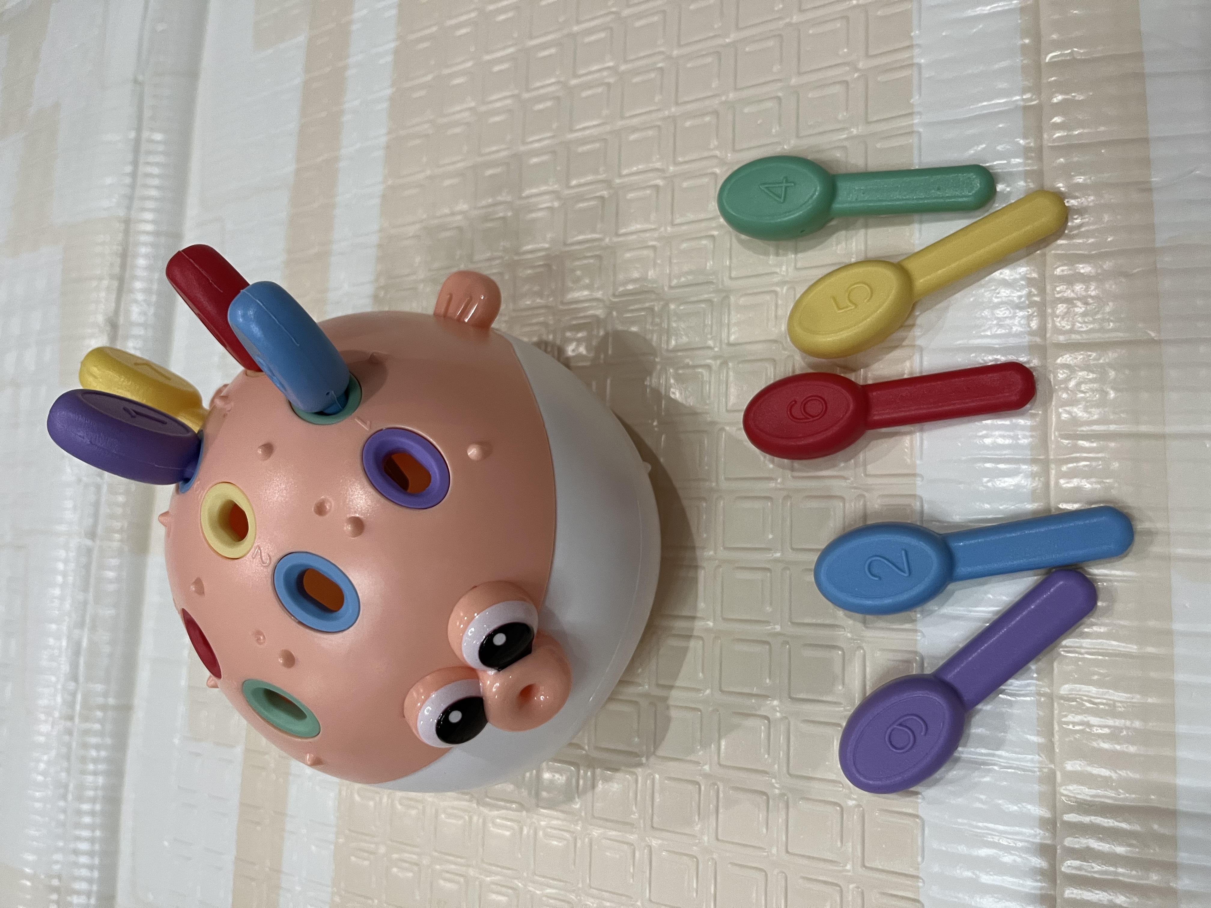 马丁兄弟宝宝手眼协调锻炼儿童玩具1-3岁婴儿手指精细早教益智拼插河豚 实拍图