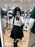 ROJITA日系清楚系甜美女修身西装短裙女夏季可拆式斗篷连衣裙(1413846) 黑色 实拍图